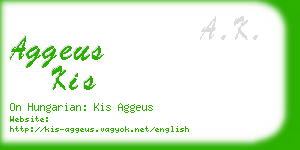 aggeus kis business card
